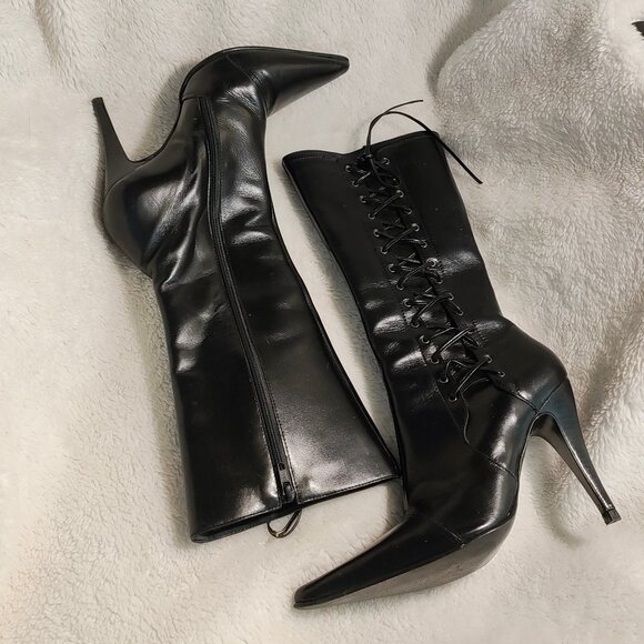 Paro Brasil Black Lace Up Boots 35/36 - Picture 1 of 15